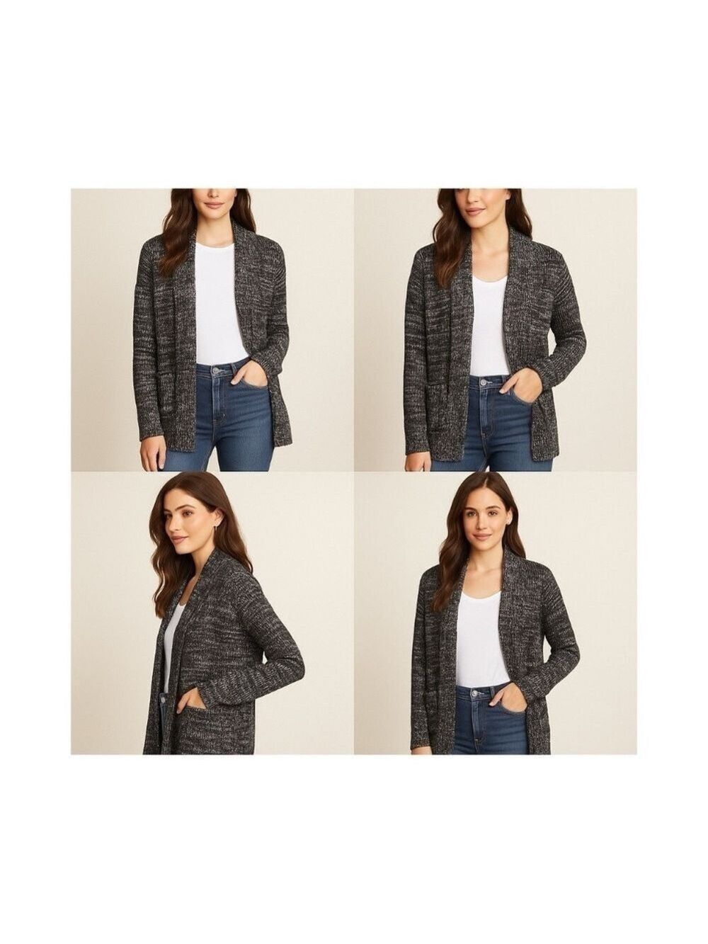 Collective Concepts Black and Silver Cardigan